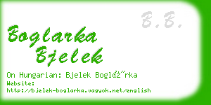boglarka bjelek business card